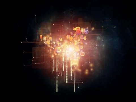 Virtual Cloud Technology Stock Illustration