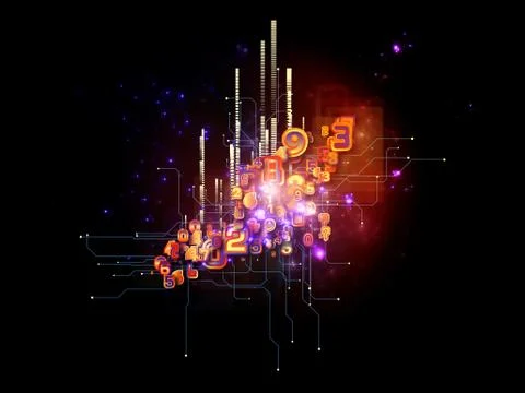 Virtual Cloud Technology Stock Illustration