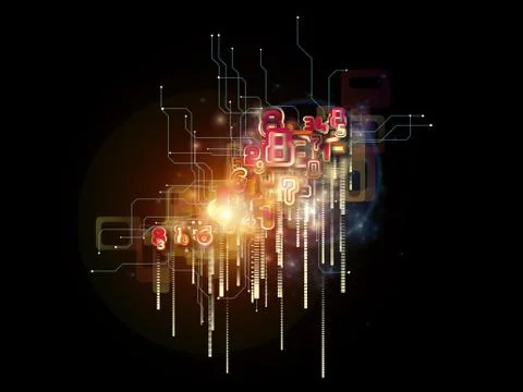 Virtual Cloud Technology 스톡 일러스트