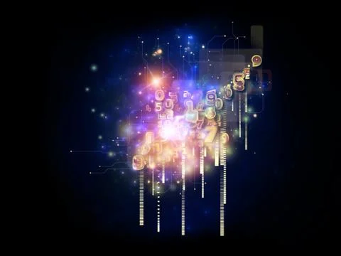 Virtual Cloud Technology Stock Illustration