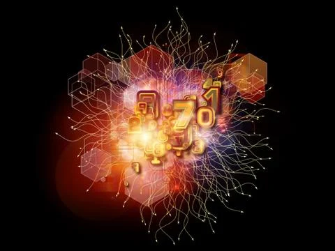 Virtual Cloud Technology 스톡 일러스트