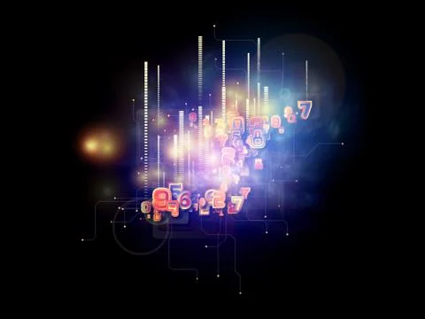 Virtual Cloud Technology Stock Illustration