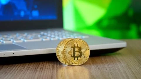 Virtual Coins Bitcoins Stock Photos