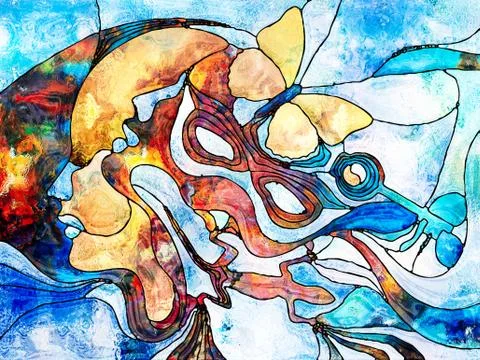 Virtual Color Division Stockillustratie