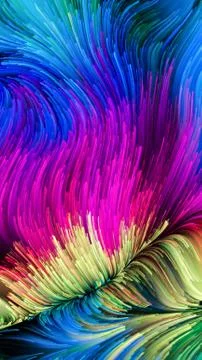 Virtual Colorful Paint Illustrazione stock