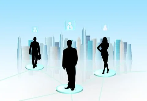 Virtual communication Illustrazione stock