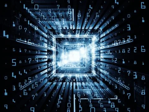 Virtual Computer Illustrazione stock