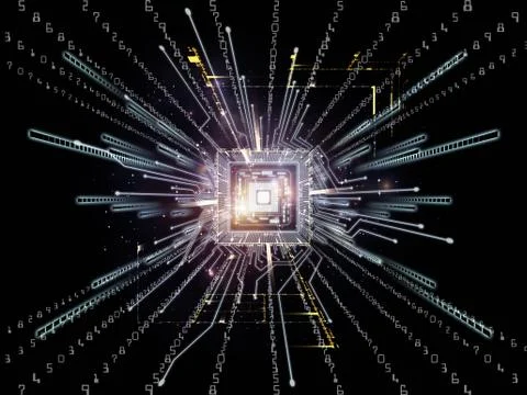 Virtual Computer Illustrazione stock