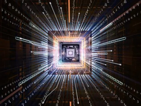 Virtual Computer Stock Illustration