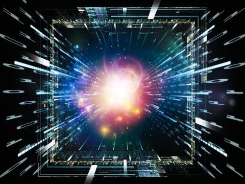 Virtual Computing Ilustração Stock