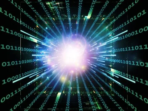 Virtual Computing Ilustração Stock