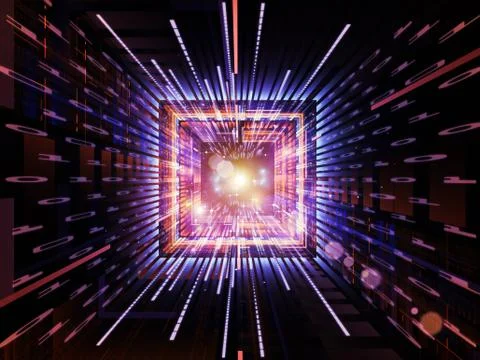 Virtual Computing Ilustração Stock