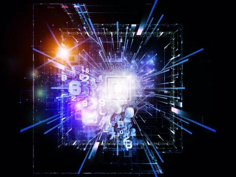 Virtual Computing Ilustração Stock