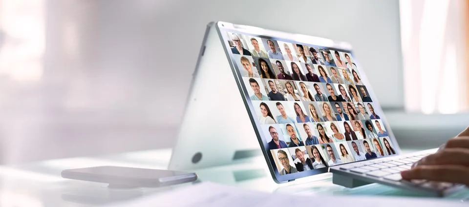 Virtual Conference Call Stock Photos