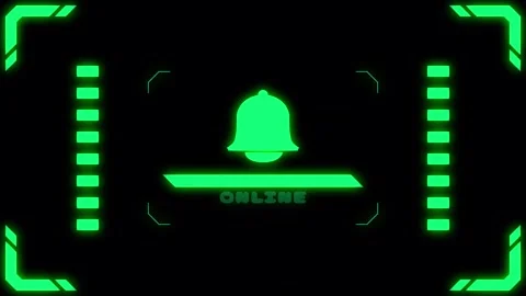 Virtual connection neon bell Transitions. 1080p - 30 fps - Alpha Channel (3) Stock Footage 274162470