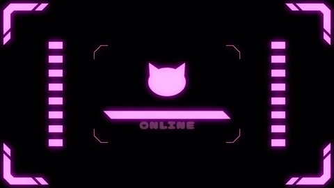 Virtual connection neon cat Transitions. 1080p - 30 fps - Alpha Channel (5) Stock Footage 274155790