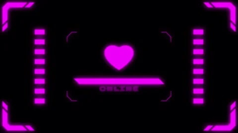 Virtual connection neon heart Transitions. 1080p - 30 fps - Alpha Channel (4 Stock Footage 274155491
