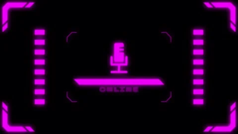 Virtual connection neon mic Transitions. 1080p - 30 fps - Alpha Channel (4) Stock Footage 274155307