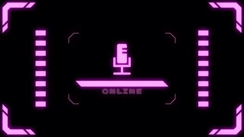 Virtual connection neon mic Transitions. 1080p - 30 fps - Alpha Channel (5) Stock-Footage 274155313