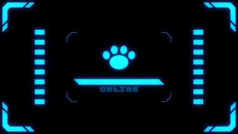 Virtual connection neon paw Transitions. 1080p - 30 fps - Alpha Channel (6) Stock Footage 274155162