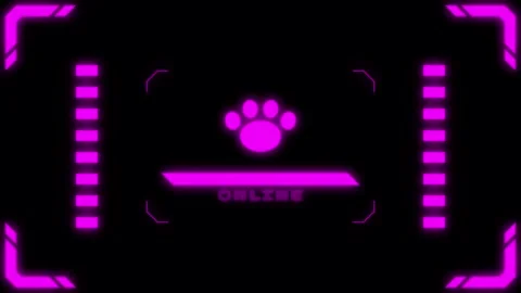 Virtual connection neon paw Transitions. 1080p - 30 fps - Alpha Channel (4) Stock Footage 274155164