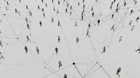 Virtual connections. Visualising the networking of strangers. Stock Footage 242216289