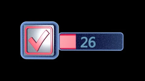 Virtual consent icon. Enable abstract selection. Electronic sign yes. Stock Footage 112061129