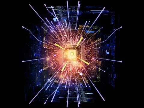 Virtual CPU Illustrazione stock