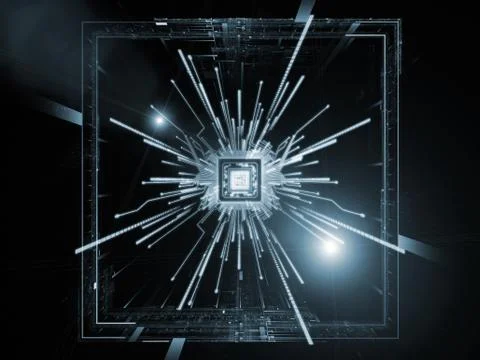 Virtual CPU Illustrazione stock