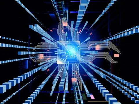 Virtual CPU Illustrazione stock