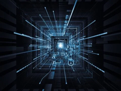 Virtual CPU Illustrazione stock