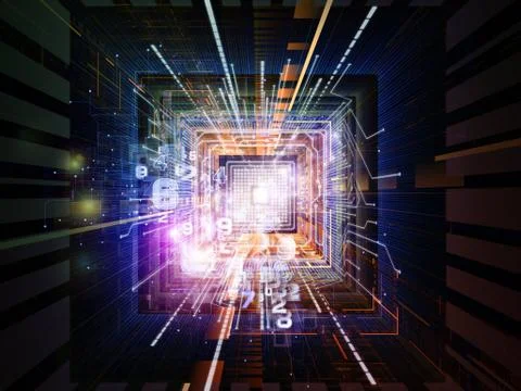 Virtual CPU Illustrazione stock