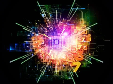 Virtual CPU Illustrazione stock