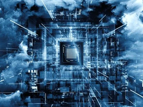 Virtual CPU Illustrazione stock