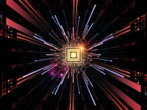 Virtual CPU Illustrazione stock