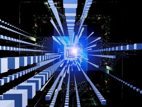 Virtual CPU Illustrazione stock