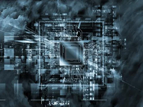 Virtual CPU Illustrazione stock