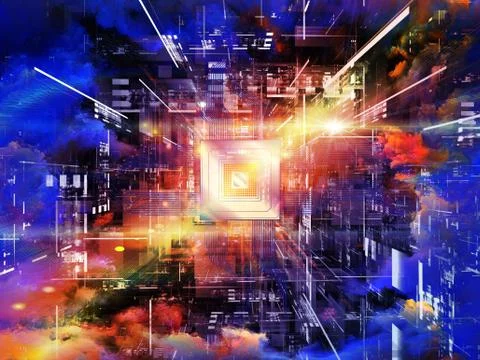 Virtual CPU Illustrazione stock