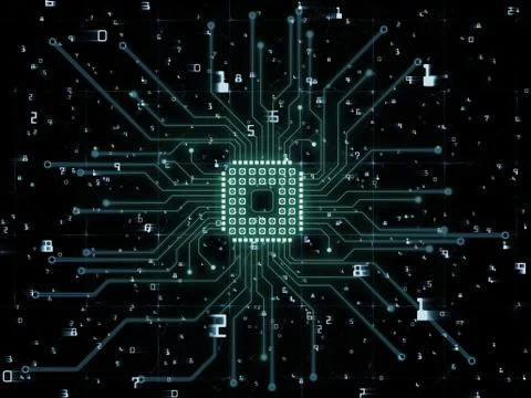 Virtual CPU Realm Illustrazione stock