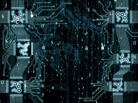 Virtual CPU Realm Illustrazione stock