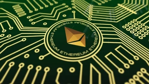 Virtual cryptocurrency Ethereum Stock Footage 85092327