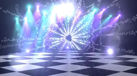 virtual dance floor disco lights backgro... | Stock Video | Pond5