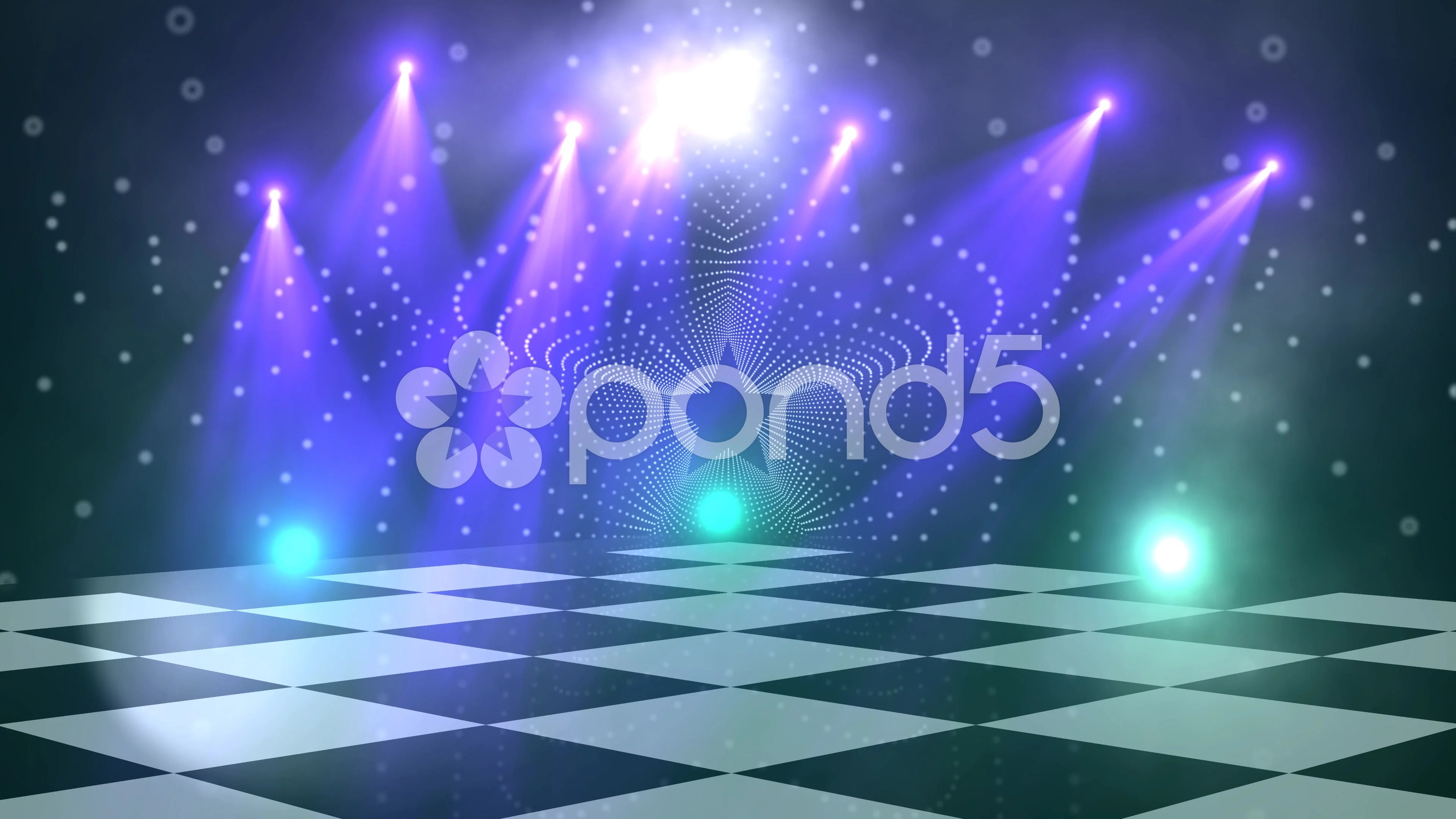virtual dance floor disco lights backgro... | Stock Video | Pond5