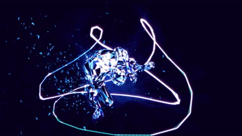 Virtual dancer rotates his legs. Looped animation. Stock Footage 148526970