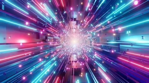 Virtual Data Center. Digital streams and future technology. Binary code. Stock Footage 152868626