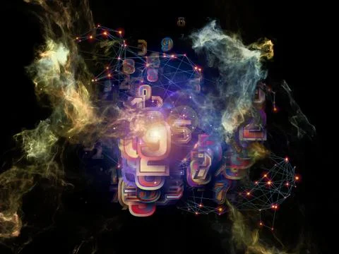 Virtual Data Cloud Stock Illustration