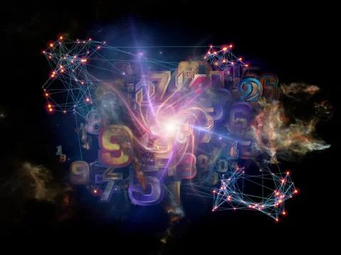 Virtual Data Cloud Stock Illustration