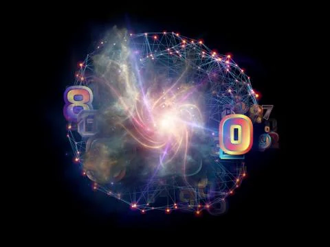 Virtual Data Cloud Stock Illustration