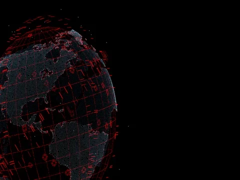 Virtual data Earth Stock Footage 69668412