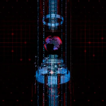 Virtual data Earth Illustrazione stock